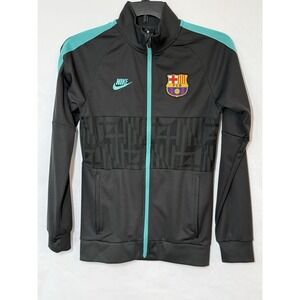 Barcelona Training Football Soccer Jacket Full Zip Teal Nike Men Size XS
